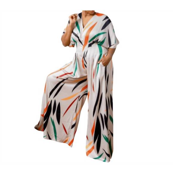 NEW MULLA pleated pocket jumpsuit in cream - Picture 4 of 4